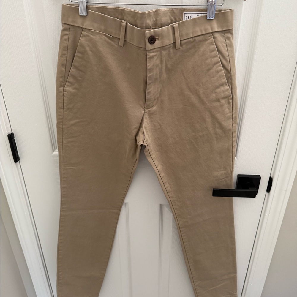 GAP Tan Chinos Slim Fit Cotton Twill